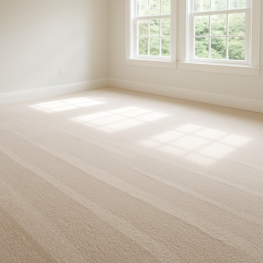 Fresh clean carpet after professional pet odour treatment